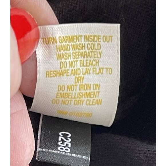 Kate Spade NY Jeweled Sweater Black Button Up 100% Cotton Dressy Ladies Medium - Picture 7 of 10